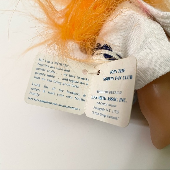 Vtg 1986 Dam Nordic Troll Orange Hair Troll Doll - Picture 9 of 16